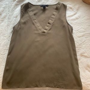 Forever 21 Sleeveless Olive Green Blouse